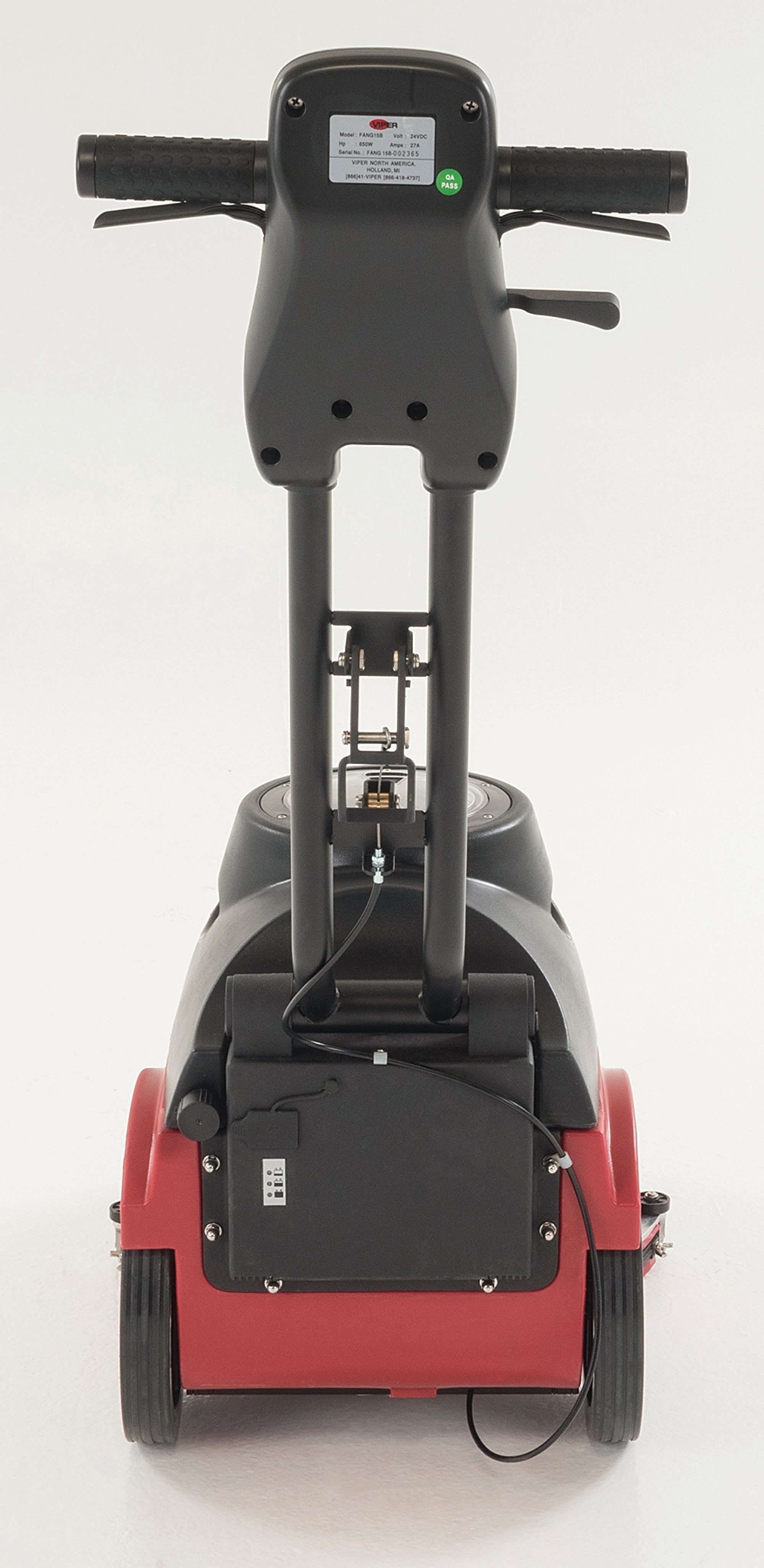 Fang 15B walk behind micro floor scrubber rear view